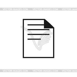 Document icon paper sheet . flat design - vector clipart