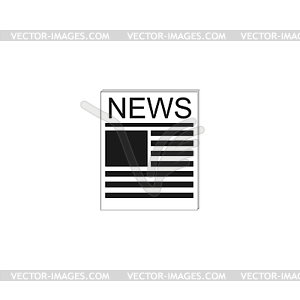 Flat icon of news - vector clipart