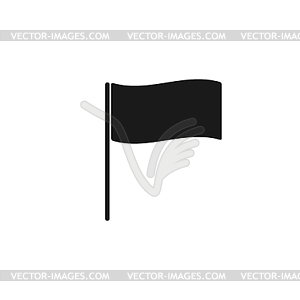 Flag icon. Location marker symbol. Flat design style - vector image