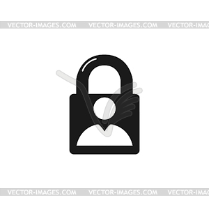 Lock icon. Flat design style - vector image