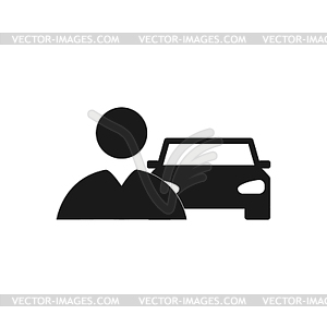 Car icon. Flat design style - vector clipart