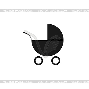 Pram icon. Flat design style - vector clipart