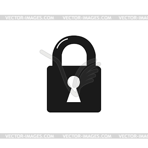 Lock icon. Flat design style - vector image