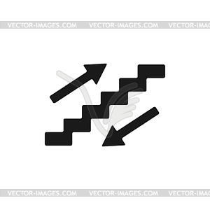 Staircase symbol. Flat design style - vector image