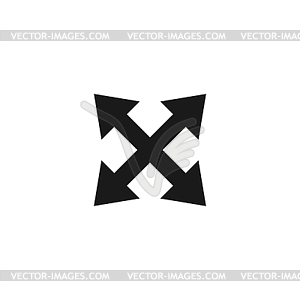 Fullscreen sign icon. Arrows symbol - vector EPS clipart