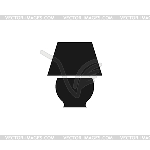 Lamp icon. Flat design style - vector image