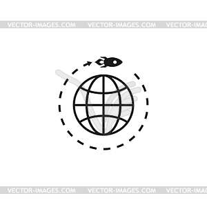 Sign. Rocket - royalty-free vector clipart