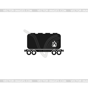 Railroad tank icon - vector clip art