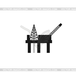 Oil platform icon - vector clipart