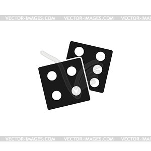 Dice icon. Flat design style - vector image