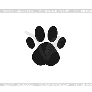 Paw Print. Flat design style - vector clip art