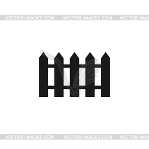 Fence icon. Flat design style - vector clipart