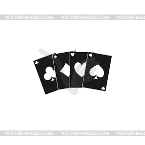 Playing cards icon - vector image