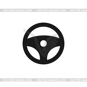 Icon steering wheel - vector image