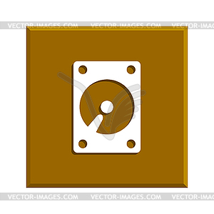 Hard disk icon - royalty-free vector image