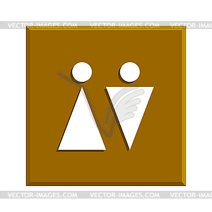 WC sign icon. Toilet symbol - vector clipart