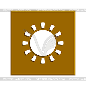 Sun Icon. Flat design style eps 10 - vector image