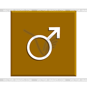 Male sign icon - vector clipart