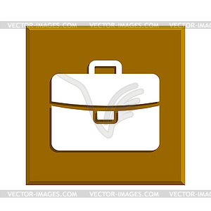 Briefcase icon, . Flat design style - vector clipart