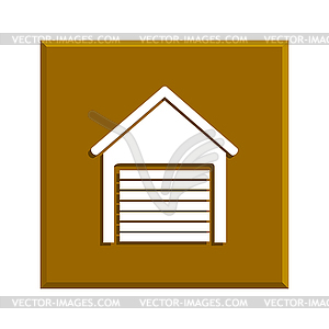 Garage icon. Modern design flat style icon - vector clipart