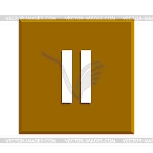 Pause flat web icon - vector clipart