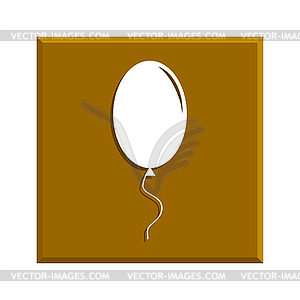 Balloon sign icon - vector clipart