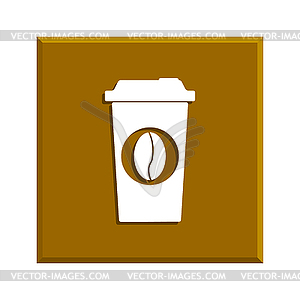 Paper coffee cup - vector image