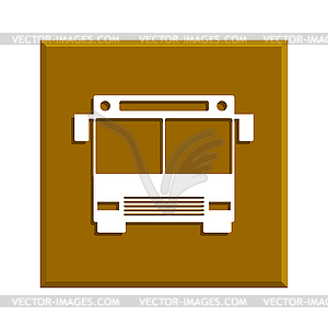 Bus icon. Flat design style - vector clipart