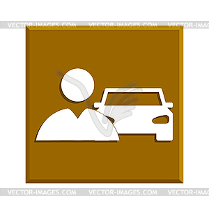 Car icon. Flat design style - vector image