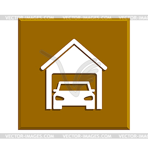 Car garage . Flat design style - vector image