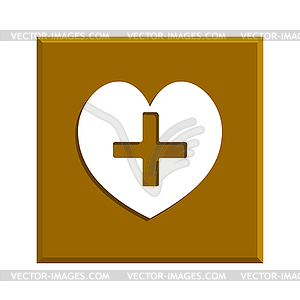 Heart Icon Flat design style - vector image