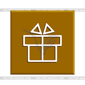 Gift box itson - icon - vector clipart