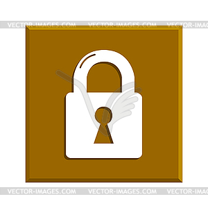 Lock icon. Flat design style - vector image