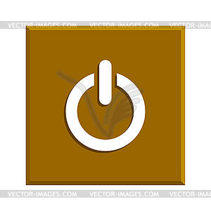 Flat icon of power - stock vector clipart