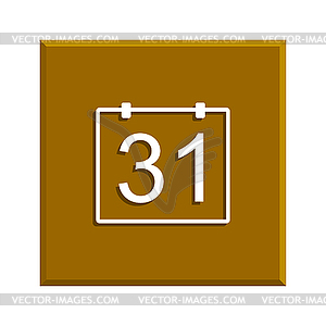 Calendar icon, . Flat design style - vector image