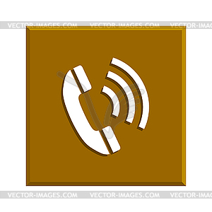 Flat icon of phone - vector clipart