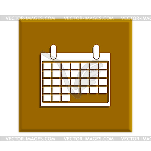 Calendar - icon - stock vector clipart