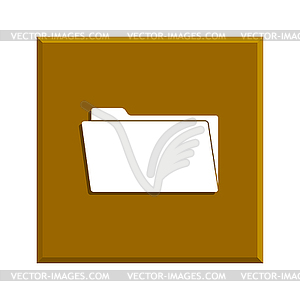 Folder flat web icon - vector clip art