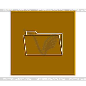 Folder flat web icon - vector image