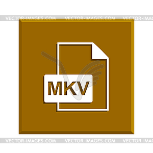 Mkv file icon - vector clipart