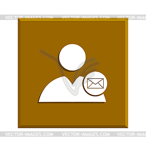 User icon, Envelope Mail ,  - vector clipart