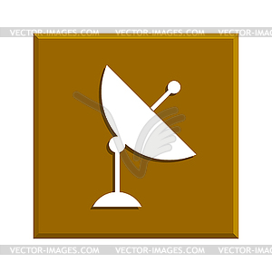 Satellite dish icon - vector clipart