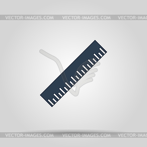 Ruler Icon. Flat design style. EPS - vector clipart