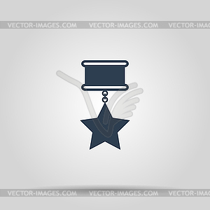 Medal icon. Flat design style - vector clip art