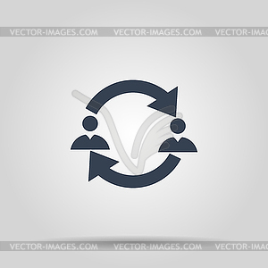 Business communication. Conceptual . Profile users - royalty-free vector image