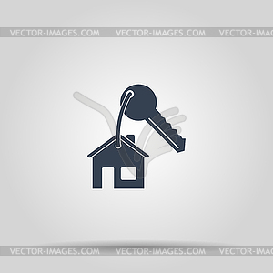 House key icon - vector clip art