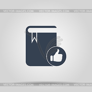 Book icon. Flat design style - vector image