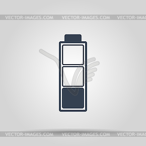 Battery icon. Flat design style - vector clip art