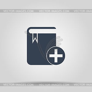 Book icon. Flat design style - vector image