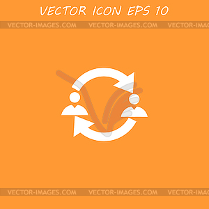 Business communication. Conceptual . Profile users - vector image